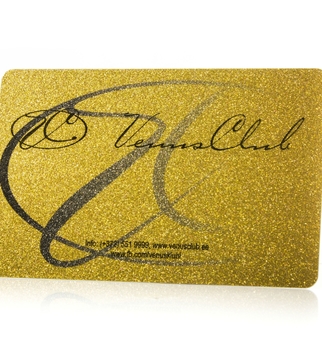 Club card with golden print and magnetic stripe | J Point Cards