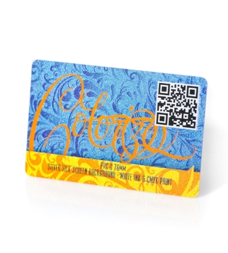 Club card with barcode and silver print | J Point Cards