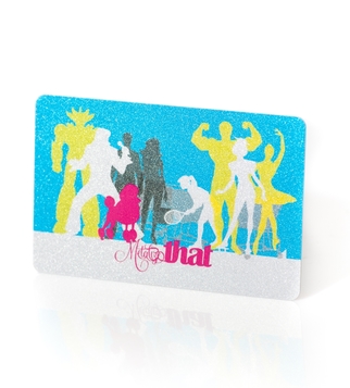 Club card with silver print and white ink | J Point Cards