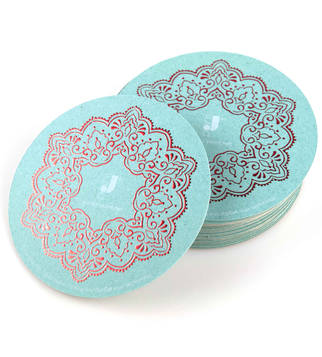 Coasters with liquid metal printing and laser cutting | J Point Plus