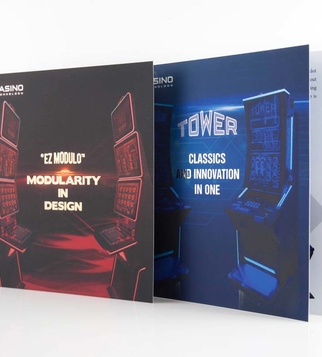 Brochures with soft-touch laminate and liquid metal foils | J Point Plus