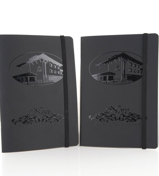 Black covers notebook with digital UV varnish | J Point Plus