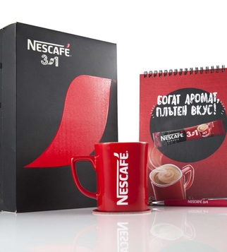 Подаръчна кутия Nescafe с тефтер, чаша и писалка | J Point Plus