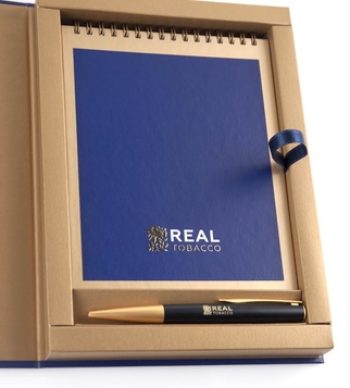 Bloc-note Real Tobacco dans une boîte de luxe | J Point Plus