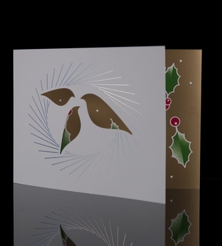 Коледна картичка с холограмно фолио  | J Point Plus