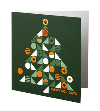 Коледна картичка с оранжево фолио | J Point Plus