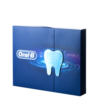 Box with magnetic closure and laser cutting for Oral-B | J Point Plus