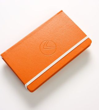 Notebook with leather cover and embossing | J Point Plus