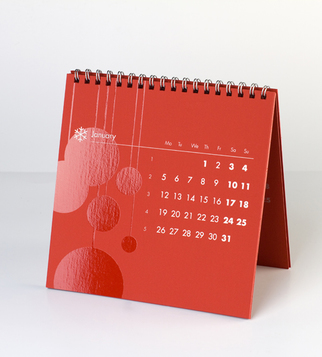 Table tent calendar with partial varnish | J Point Plus
