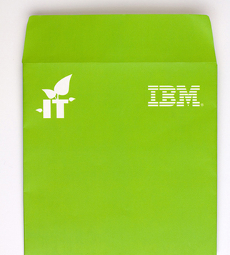 Enveloppe vert IBM | J Point Plus