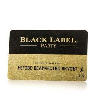 PVC карта с баркод и златен печат | J Point Cards