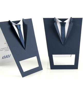 Invitation suit with mini textile tie | J Point Plus